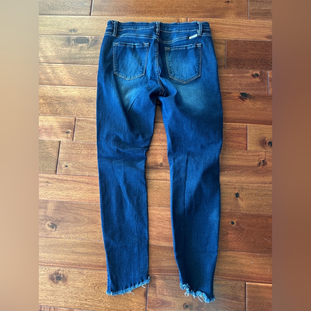 KanCan Distressed Dark Blue Skinny Jeans - Picture 4 of 5